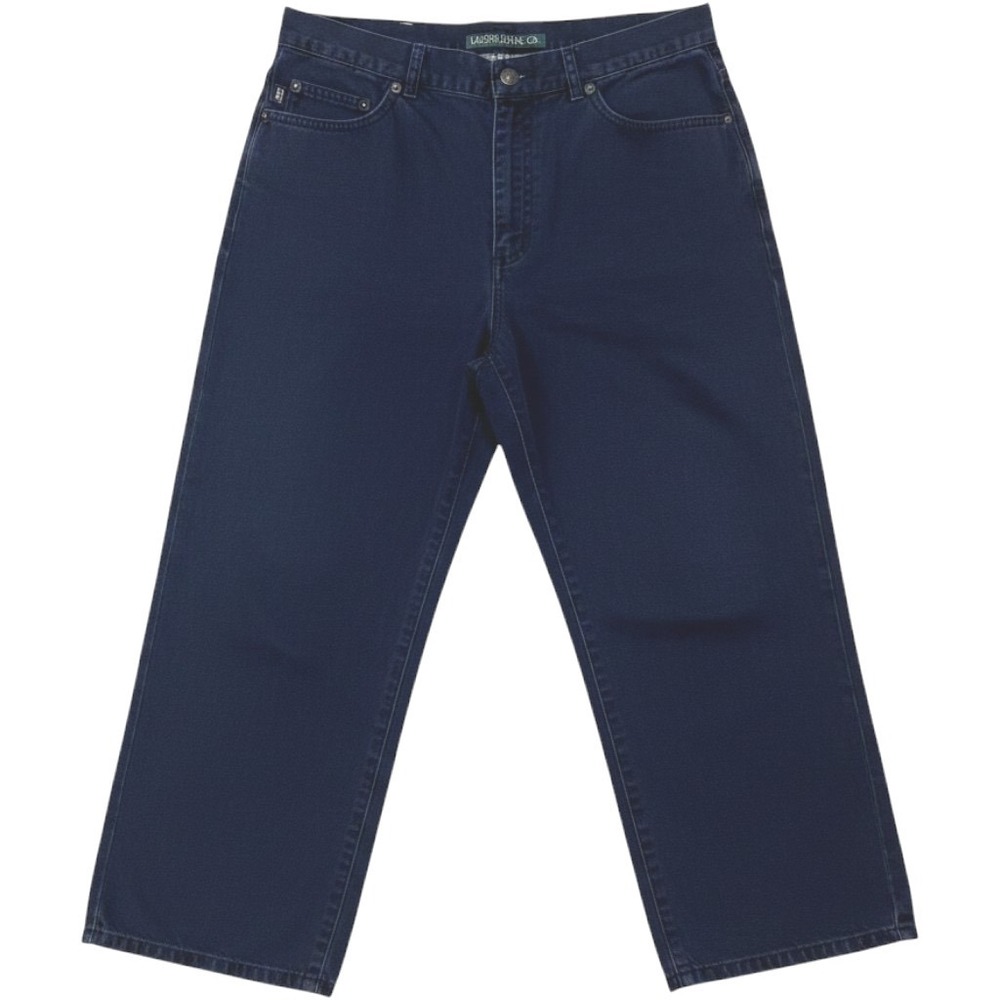 Lauren Jeans Co Blue Wide Leg Cropped Cotton Denim Jeans Size 8